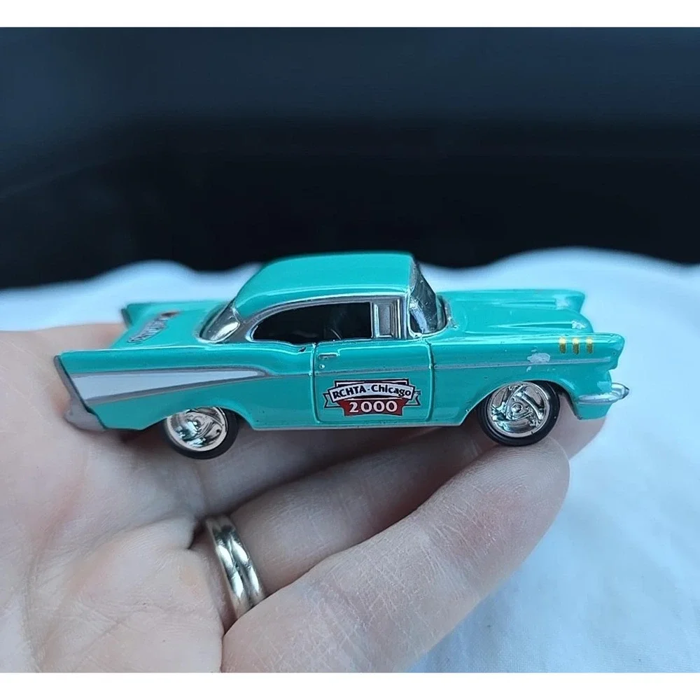 Vtg Johnny Lightning 1957‎ Chevrolet Bel Air Turquoise Collectible Diecast Car